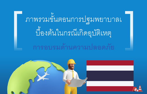 ภาพรวมขั้นตอนการปฐมพยาบาลเ บื้องต้นในกรณีเกิดอุบัติเหตุ